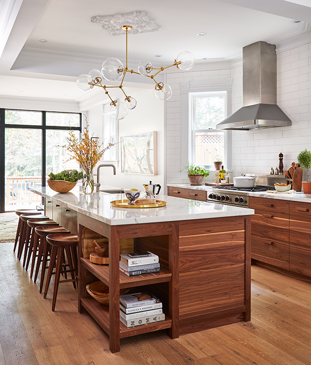 walnut kitchen cabinets