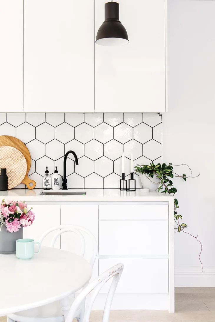 hexagon backsplash