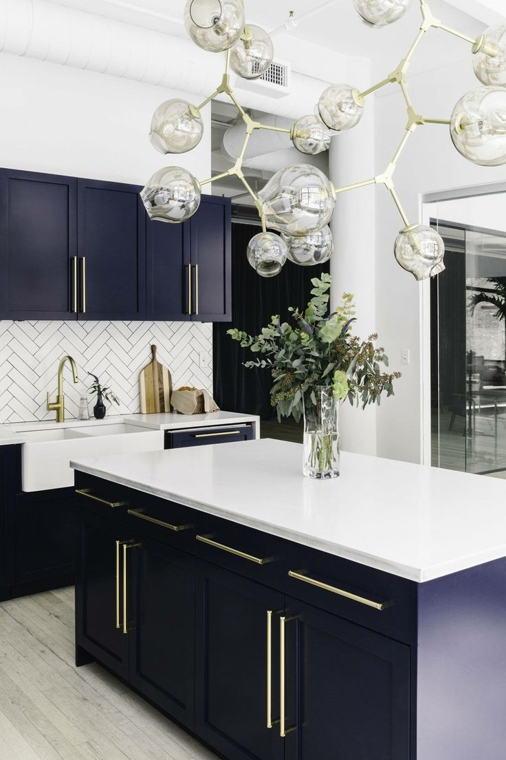 navy blue kitchen
