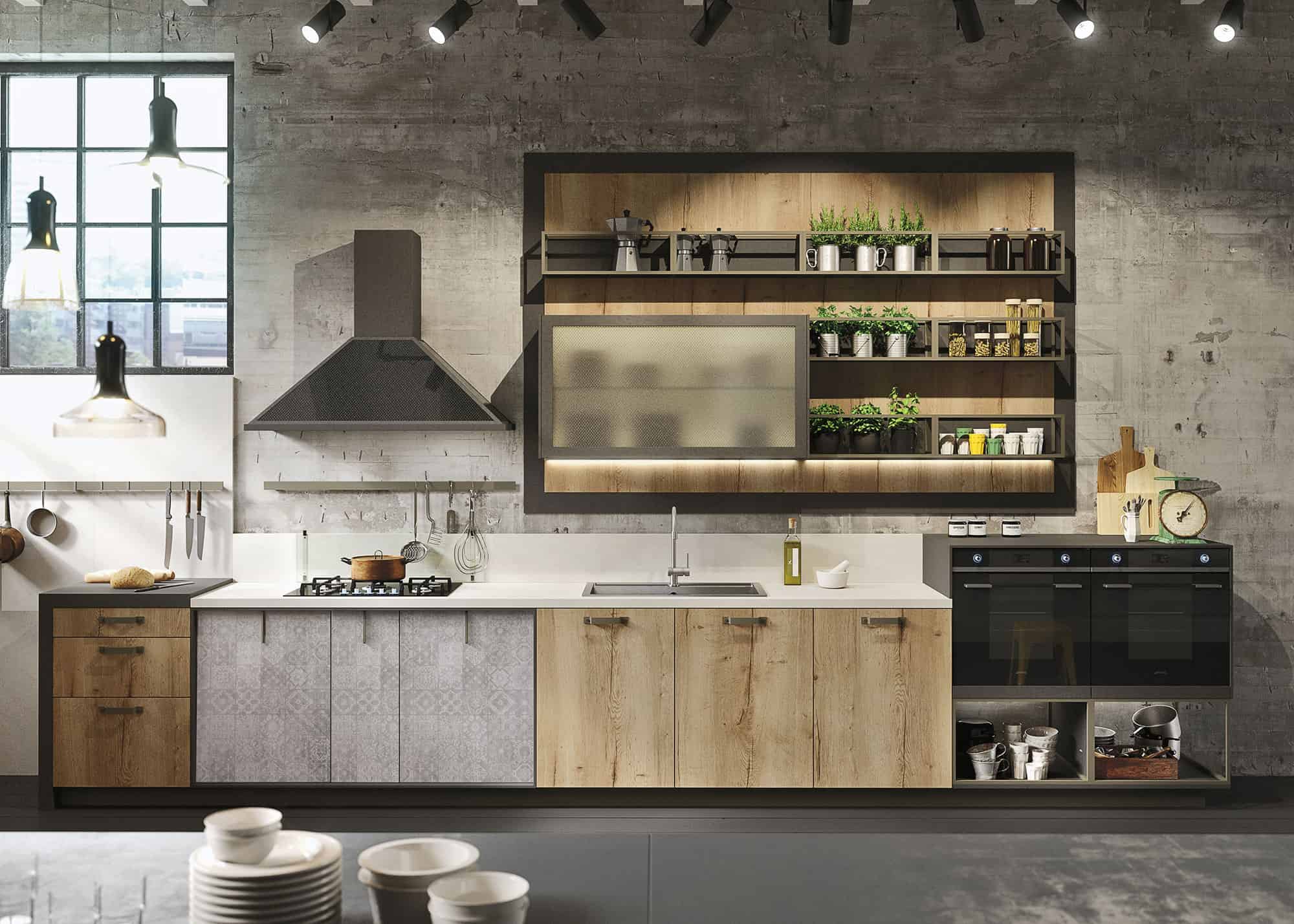 loft style kitchen