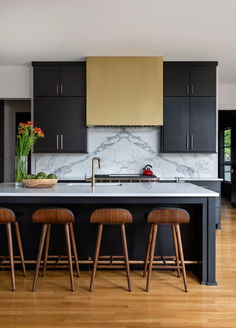 Flat panel kitchen cabinets
