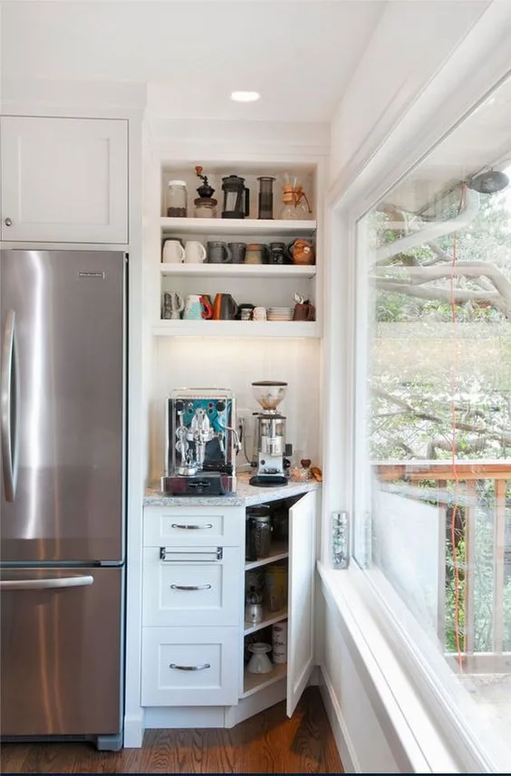 small kitchen coffee bar